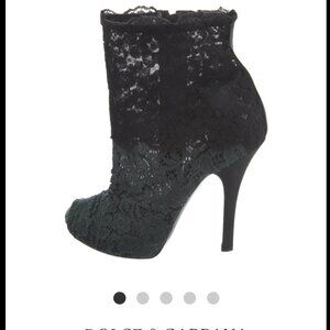 Black Dolce and Gabbana lace boots